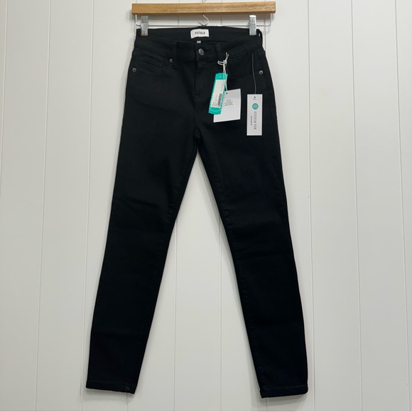 Pistola Mid Rise Skinny Denim Jeans Black Size 26 NWT Stretch Cropped Ankle - Picture 2 of 14
